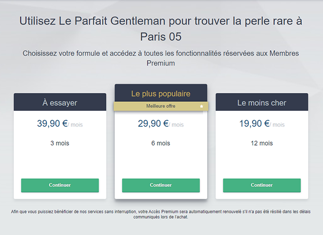 Le Parfait Gentleman accès premium